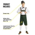 thumbnail image 2 of Morph Mens Lederhosen Fancy Dress Costume German Bavarian Beer Oktoberfest Halloween Green L, 2 of 4