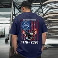 thumbnail image 2 of Ramiter Men's 250th America Anniversary Casual Printed T-Shirt American Flag Shirt Men 250 Years of Freedom Shirt(Dark Blue,2XL), 2 of 6
