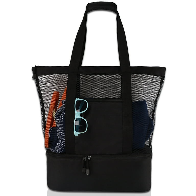 Tote cooler discount bag with zipper