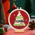 thumbnail image 4 of Christmas Series Hands- Material Bag Beginner's Entry Embroidery Kit Fabric, 4 of 5