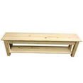 thumbnail image 4 of PINE WOOD BENCH WITH SHELF-72", 4 of 5