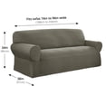 thumbnail image 7 of Mainstays Pixel 1-Piece Stretch Sofa Slipcover, Olive, 7 of 7