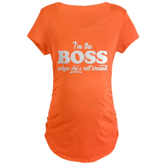 CafePress - I'm The Boss - Maternity Dark T-Shirt
