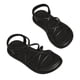 thumbnail image 4 of Sandalias de mujer con correa cruzada para evitar resbalones, suela gruesa, ligeras, informales, para verano, playa, diario, negro 38, 4 of 12