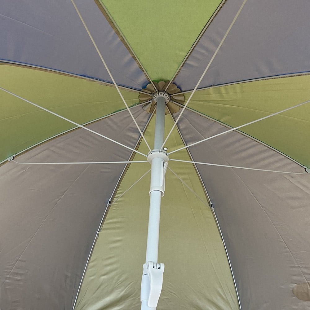 Rio Wave Beach 6 Foot Two Tone Solid Beach Umbrella SPF 50, Assorted