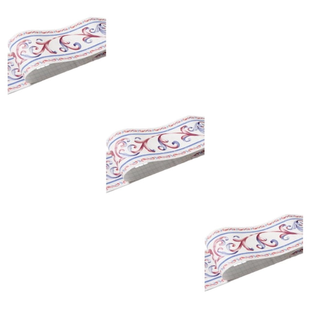 Inteprter Línea de cintura impermeable de PVC para pared con exquisita moda retro y opciones multicolores. Flor de vid blanca segura Type1 NO1