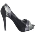 thumbnail image 7 of touch ups women's krissy pump,black glitter,6.5 m us, 7 of 7