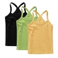 thumbnail image 5 of GERsome 3 Pack Girls Tank Tops Toddler Kids Cotton Undershirts Sleeveless Summer T Shirts Soft Round Neck Tank Tops, Sizes 12-24 Months, 5 of 9