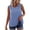 Blue, variant on Womens Gingham Tank Tops Cotton Linen Plaid Sleeveless Shirts Summer Casual Fashion Resort Wear