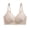 Khaki, variant on Womens Ultra Smooth V Neck Spaghetti Strap T Shirt Bra Seamless Wire Free Lightweight No Bulk Comfort Purple L