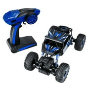 RC Climbing Car, Remote Control & Play Vehicles,Remote Control Toy, 4WD 2.4GHz Rock Crawlers Rally climbing Car 4x4 Double Motors Bigfoot ,Blue