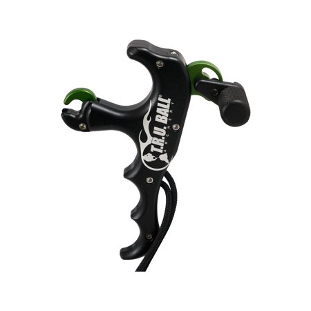 T.R.U. Ball Bone Collector T-Rex 4 Finger Archery Release Aid with Built-in Lanyard (Black)