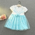 thumbnail image 5 of WIBACKER 1-6Y Girls Snow Princess Costumes Dresses with Cape Kids Fancy Dress Up for Halloween Party Cosplay Christmas, 5 of 11