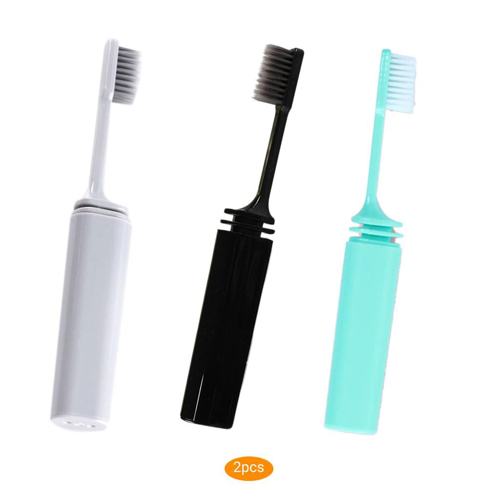 Bamboo Charcoal Foldable Travel Camping Outdoor Toothbrush Oral Care 