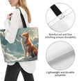 thumbnail image 3 of Disketp Starry Sky Cloud Fox Bolsa Tote Estampada para Mujer, Bolso de Hombro y de Mano para Compras y Viajes, 3 of 8