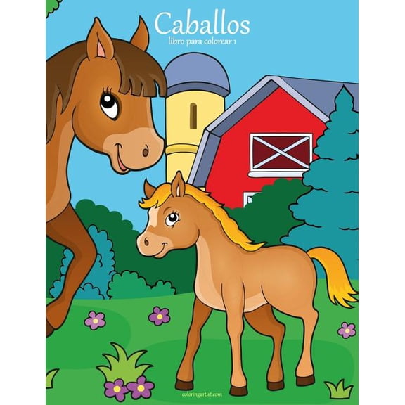 Caballos Caballos libro para colorear 1, Book 1, (Paperback)