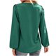 thumbnail image 4 of Tops Para Mujer Blusas de Manga Larga Temperamento Elegante Viento Color Sólido Plisado Cuello en V Cómoda Camisa Top Odeerbi  ODB184429, 4 of 5