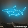 thumbnail image 2 of Handmadetneonsign Hammerhead Shark Neon Sign, Shark Wall Art Light, Shark Animal Home Wall Decor 039103, 2 of 5