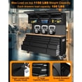 thumbnail image 4 of Garvee 72" Workbench Tool Chest, Large Rolling Work Bench with 15 Drawers and 3 Top Cabinets for Garage, Warehouse, Repair Shop, Black, 4 of 8