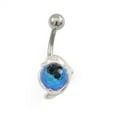 thumbnail image 2 of Navel Ring with Dolphins and Disco Ball Design 14g, 2 of 3