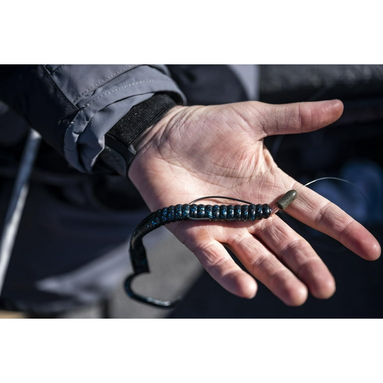 Berkley PowerBait® Power Worm Fishing Bait, Blue Fleck, 4in
