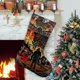 thumbnail image 1 of Película de Terror Michael Myers Tema: Calcetines de Navidad, fino lino blanco para colgar en escaleras y chimenea, decoración navideña para el hogar, regalo de Navidad.54cm×38cm, 1 of 5