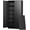 Black, variant on YANGLI 71" Tall Metal Storage Locker with Lock & Adjustable Shelves, 2-Door Steel Cabinet for Garage, Home, Office, Warehouse – Black Red (Style B)