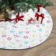 thumbnail image 3 of FMSHPON Abstract Triangles Xmas Christmas Tree Skirt Stand Mat for Holiday Party Decoration Indoor Outdoor 48 inches, 3 of 3