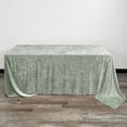 thumbnail image 2 of YOUR CHAIR COVERS - 90 x 132 Inch Rectangular Crushed Velvet Tablecloth for Weddings, Quinceanera, Events or Baby Shower - Sage, 2 of 5