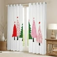thumbnail image 2 of jejeloiu Christmas Tree Curtains Pack of 2 (42x84 Each),Marry Xmas Curtains Blackout,White Red Oink Bedroom Curtains For Girl Boy,Ultra Soft Room Decoration, 2 of 6