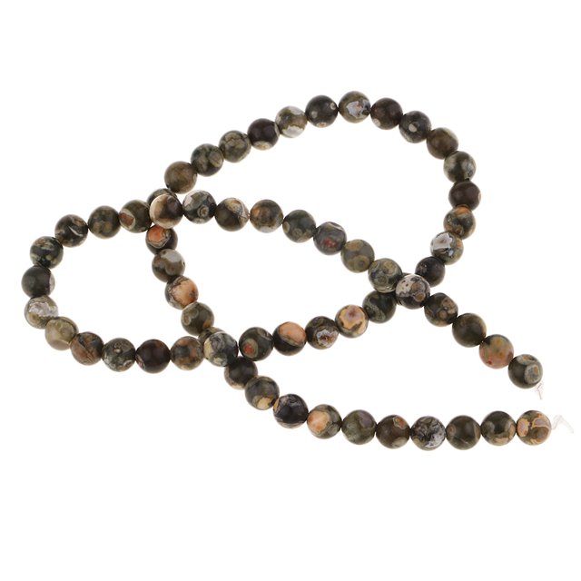 Perlas redondas naturales Perlas artesanales Perlas de piedras preciosas Collar de perlas sueltas 62 piezas 6mm Sunnimix Granos redondos Polar jade