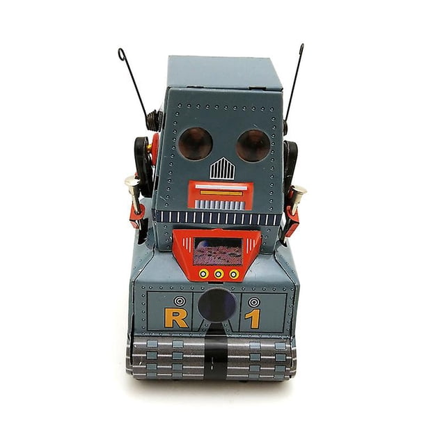 Tanque Robot de juguete de hojalata, mecanismo de relojería, tanque Vintage clásico, Robot, accesorio de fotografía para colección de adultos, juguetes de hojalata para ni?os, decoración del hogar LingWen 8390612130960