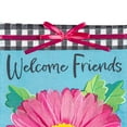 thumbnail image 2 of Welcome Friends Daisy Burlap House Flag, 2 of 3