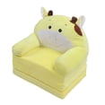thumbnail image 2 of Sofá plegable de dibujos animados para niños, sofá abatible 2 en 1, sofá para niños, sillón cama con respaldo, vaca amarilla, 3 capas, 2 of 15