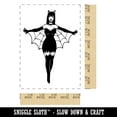 thumbnail image 2 of Bat Vampire Woman Goth Halloween Rectangle Rubber Stamp Stamping Scrapbooking Crafting - Small 1.7in, 2 of 7