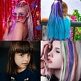 thumbnail image 5 of Rainbow Clip in Hair Braids Extensions Great for Aussie Party and Cosplay Festival Events, 5 of 8