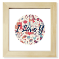 thumbnail image 1 of Love Couple Flower Paint Square Picture Frame Wall Tabletop Display, 1 of 3