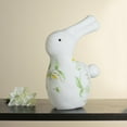 thumbnail image 3 of 14" White Soft Green and Yellow Floral Rabbit Spring Decoration, 3 of 3