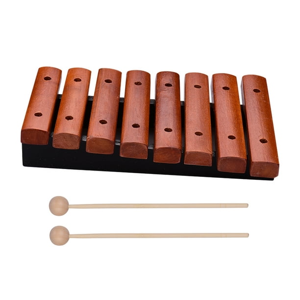 Instrument de musique Xylophone en bois à 8 notes Comprend 2 maillets en  bois pour enfants Jouets éducatifs pour enfants 