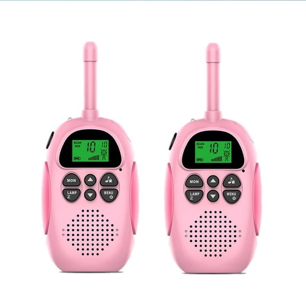 Walkie Talkies para niños Recargable por USB con Radio bidireccional de 16 Canales y Linterna de Juguete 3-12 años Walkie Talkie VOX de 3 Millas para Aventuras al Aire Libre - Regalo de cumpleaños de