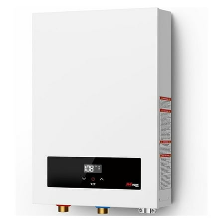 Electric Tankless Water Heater, Demand Instant Endless Hot Water Heater, LED Digital Display Control, For The Whole House ,Safety Protections