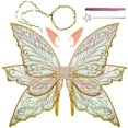 thumbnail image 1 of Juego de mariposas doradas Fairy Wings VersaCharm, tamaño grande, 86 x 64 cm, 1 of 9