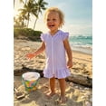 thumbnail image 3 of BemeyourBBs Kids Toddler Baby Girls Swim Cover Up Dress Swimwear Poncho Kids Swimsuit Coverup Beach Bathing Suit Flying Short Sleeve Zipper Hooded Coverups Beachwear Wrap, 3 of 7