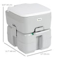 thumbnail image 3 of Outsunny 5.3 Gallon Portable Camping Toilet for Adults with Level Indicator, 3 of 10