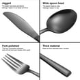 thumbnail image 2 of Black Silverware Set Stainless Steel Reusable Mirror Polished Flatware Set 30 Pieces, Utensil Service for 6, Tableware Cutlery Set for Home Kitchen Hotel Restaurant, Dishwasher safe, 2 of 8