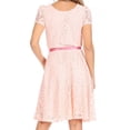 thumbnail image 3 of Women's Floral Lace Dress Short Sleeve Party Dress, 3 of 6