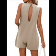 thumbnail image 3 of Cortos Informales para Mujer, de Verano Sin Mangas, Pantalones Cortos Informales con Bolsillos. Albaricoque S, 3 of 7