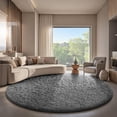 thumbnail image 7 of Shag Area Rugs for Living Room 9'(Round), Soft and Fluffy Shaggy Carpet for Pets, Machine Washable Floor Rugs for Living room, 7 of 7