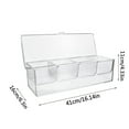 Hxlamzoo Large Ice Chilled Condiment Server with Lid and 4 Removable