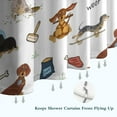 thumbnail image 6 of Cartoon Dachshund Shower Curtain 36"x72" ,Bathroom Decorative Shower Curtains Set with 12 Hooks,Modern Waterproof Washable Shower Curtain, 6 of 6